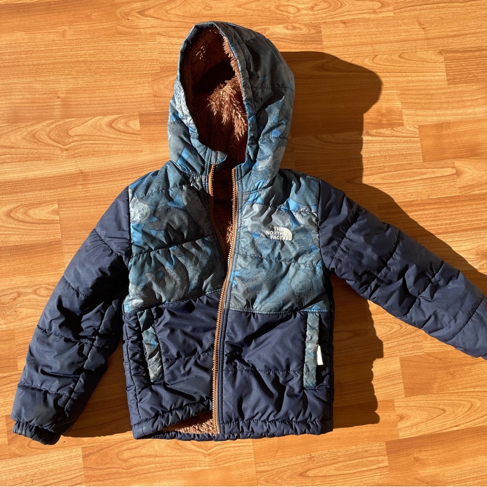 The North Face Navy Bear Reversible Chimbo Jacket 5T